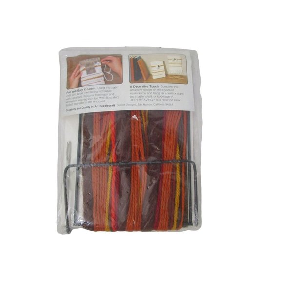 Vintage Jiffy Weaving Brown Stripes Beads Judith Dern NOS Minor Package Damage - Picture 9 of 10